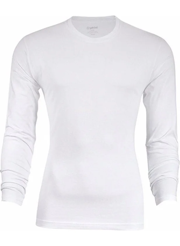 يلديز Star Men's Modal Long Sleeve Zero Collar Body T-Shirt Undershirt - 385-386
