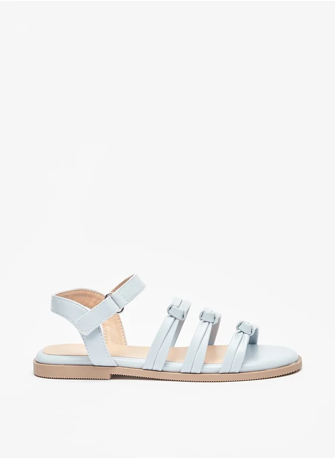 Flora Bella By Shoexpress Girl's Strappy Sandals with Hook and Loop Closure Ramadan Collection