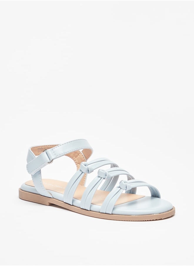 Flora Bella By Shoexpress - Girl's Strappy Sandals with Hook and Loop Closure Ramadan Collection - Image 1