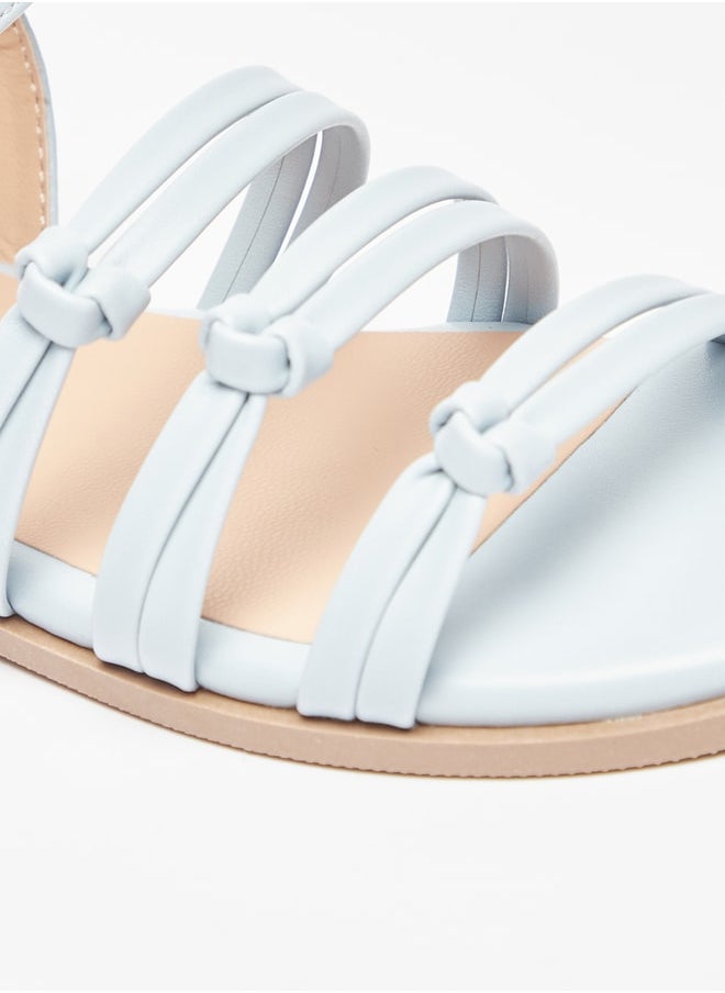 Flora Bella By Shoexpress - Girl's Strappy Sandals with Hook and Loop Closure Ramadan Collection - Image 1