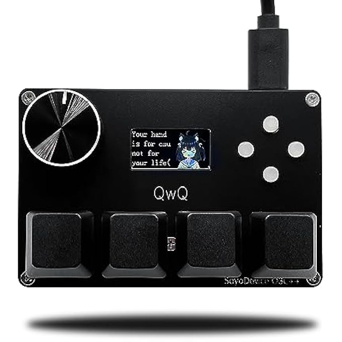 rayihni SAYODEVICE O3C++ OSU KEYBOARD RAPID TRIGGER HALL SWITCHES MAGNETIC LINEAR SWITCHES KEYBOARD WITH KNOB AND SCREEN,COPY PASTE,SHOTCUT,MACRO HOTSWAP MINI KEYPAD (BLACK) - Image 1