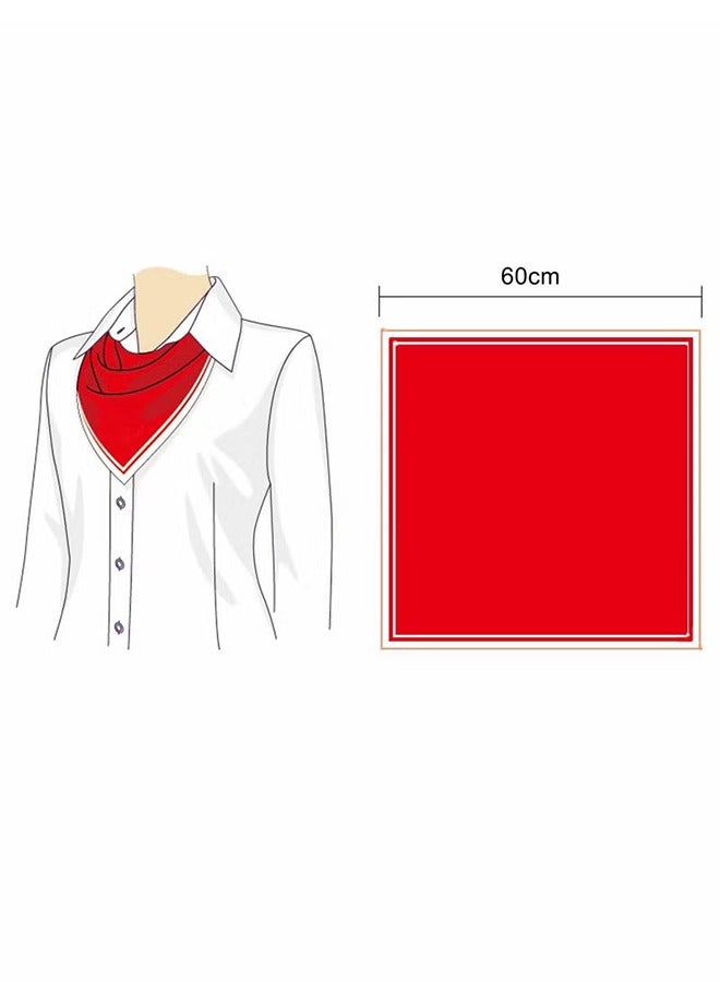 Chiffon Scarf, Square Handkerchief Neck Scarf Head Bag Decoration, Vintage Lightweight Silk ScarfSolid Color for Ladies Girls Decoration (2Pcs, Black) - Image 5