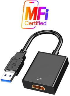 USB 3.0 to HDMI Adapter for Monitor Mac Windows 11 10 8 HDMI USB Converter for Laptop MacBook pro USB3 HDMI Cable Multiple Monitors for Desktop PC TV