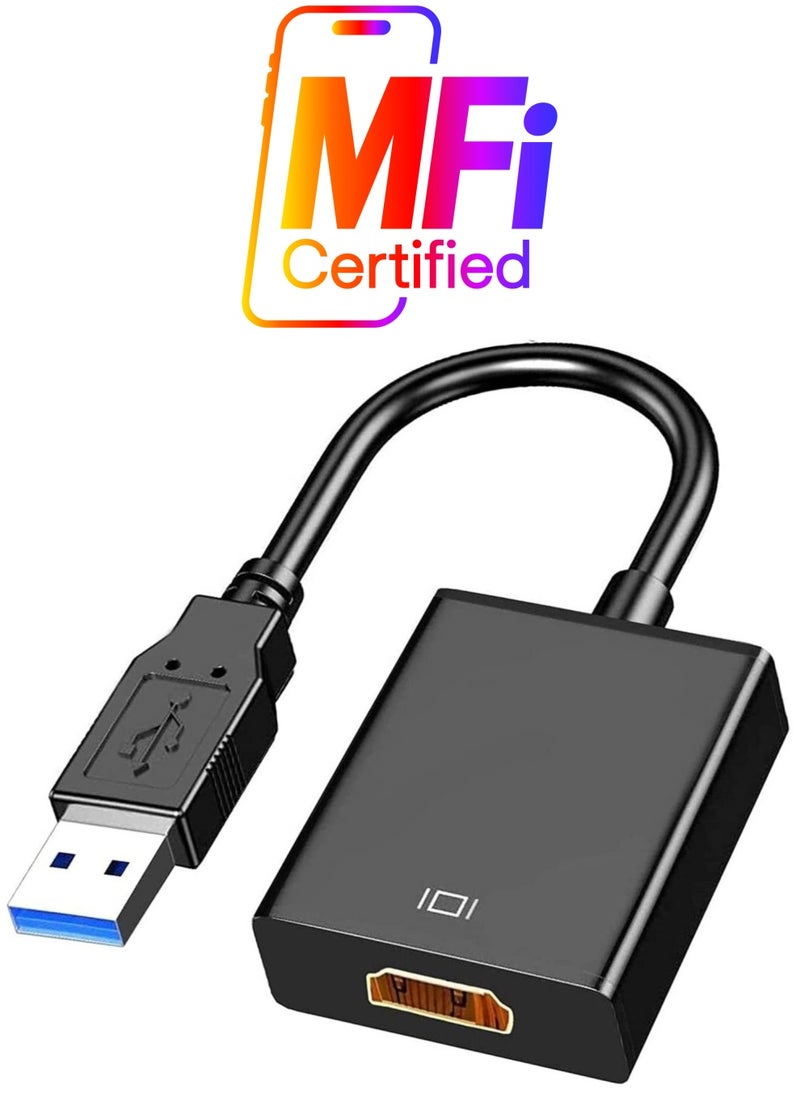 ELTRAZONE - USB 3.0 to HDMI Adapter for Monitor Mac Windows 11 10 8 HDMI USB Converter for Laptop MacBook pro USB3 HDMI Cable Multiple Monitors for Desktop PC TV - Image 1