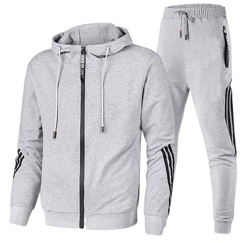 Spring and Autumn New Men's Casual Suit Hooded Sweatshirt Sportswear Two-Piece Set