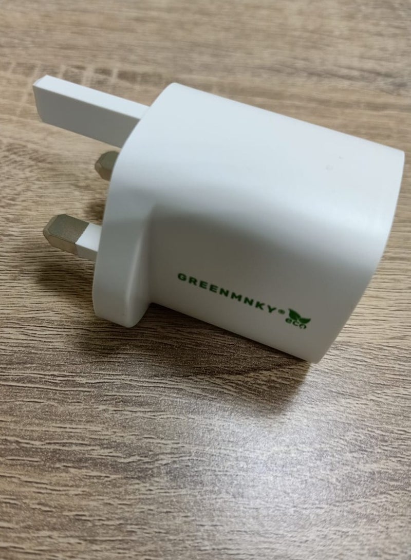 GREENMNKY ADAPTER 35W, SUSTAINABLE, ENGRAVABLE, POWER PORT 2 - Image 1