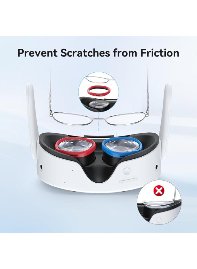 اي ام في ار مسافة العدسات متوافقة مع إكسسوارات Oculus Quest 3S/Quest 2/Rift S، حلقة سيليكون ناعمة مضادة للخدوش، تحمي عدسات الواقع الافتراضي والنظارات الطبية من الخدوش (غير متوافقة مع Quest 3) - Image 3