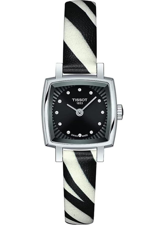 TISSOT Women's Lovely 316L Stainless Steel case Swiss Quartz Watch with Faux Leather Strap, Multicolor, 9 (Model: T0581091705600) - Image 1