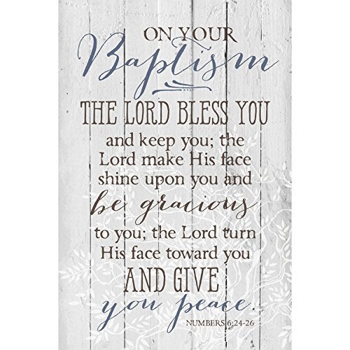 DEXSA On Your BaptismNew Horizons Wood Plaque with Easel | Made in the USA - Image 4