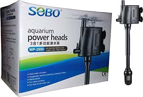 SOBO Submersible Power Head - WP-2990-25W- F.Max 1500L/H - Sobo Internal Water Pump - for Top Filtration Spare Part - Image 2