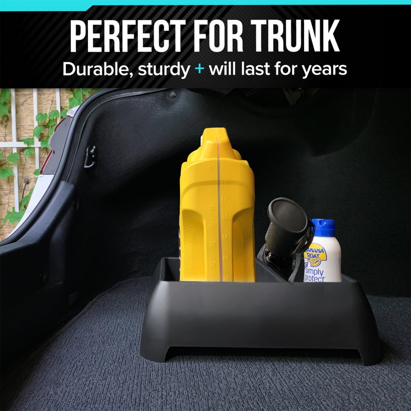 Moblorg Heavy Duty Storage Organizer for Vehicle Trunk, Garage, Under Sink Organizer, Recycled Plastic, Made in USA (Black) - Image 4