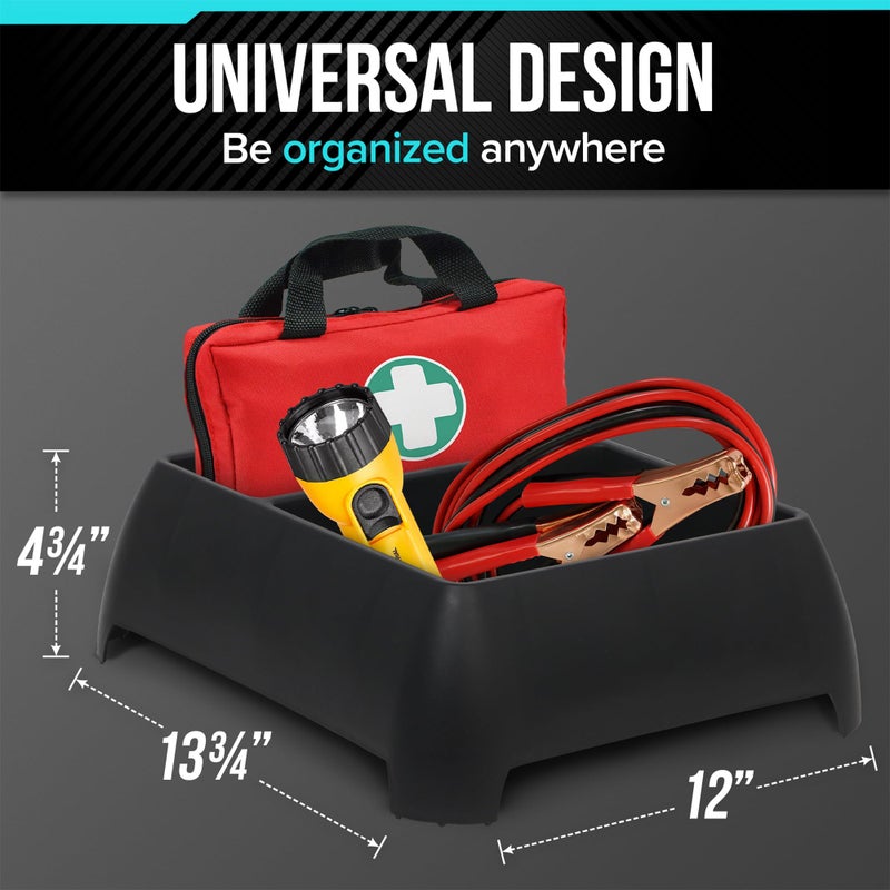 Moblorg Heavy Duty Storage Organizer for Vehicle Trunk, Garage, Under Sink Organizer, Recycled Plastic, Made in USA (Black) - Image 3