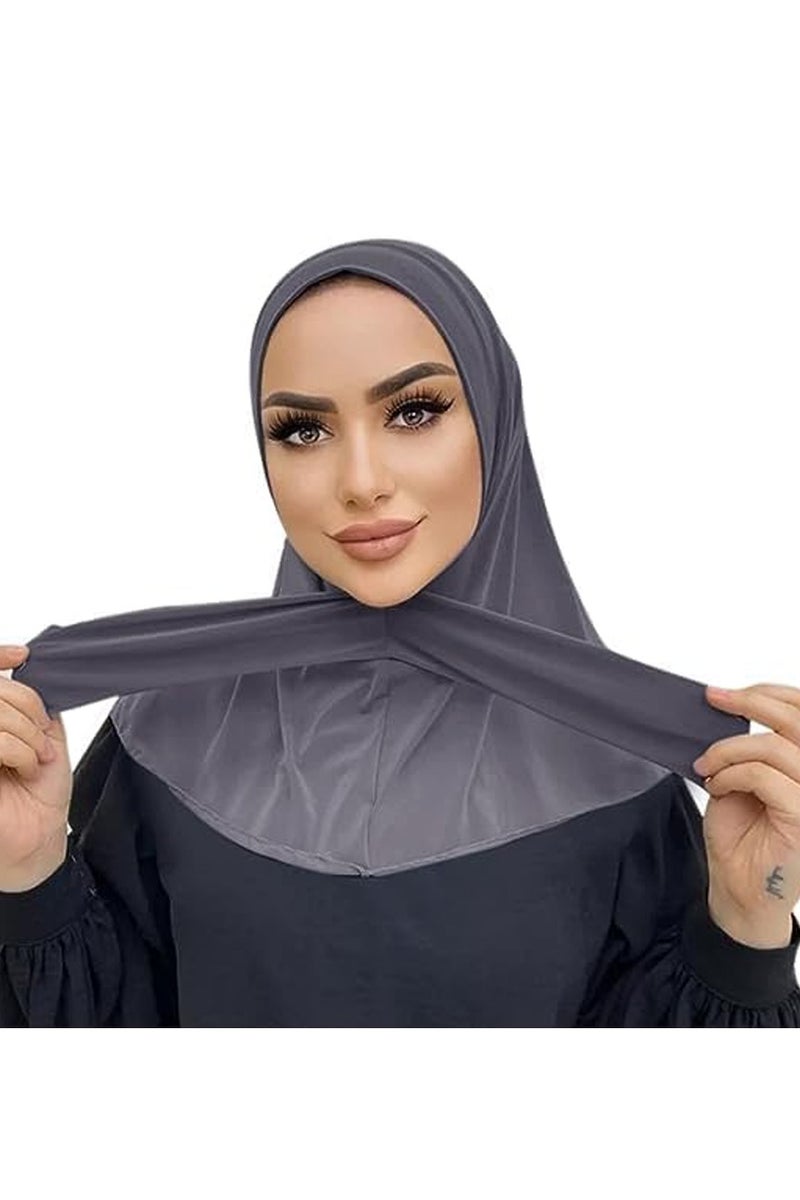 أزياء المسلمة الحجاب للنساء الفوري Snap Snap Hijab Cap Cover Cover Full Cover Wraps Darf Islam Caps Caps - Image 2