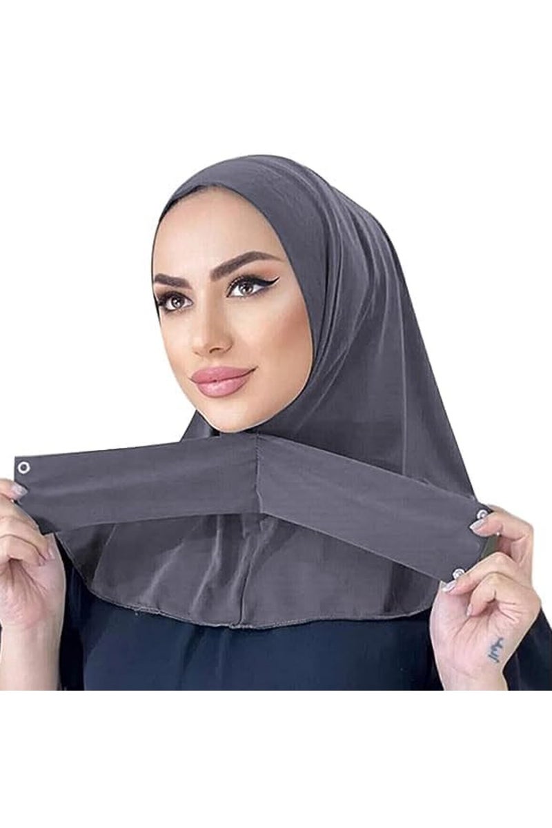 أزياء المسلمة الحجاب للنساء الفوري Snap Snap Hijab Cap Cover Cover Full Cover Wraps Darf Islam Caps Caps - Image 1