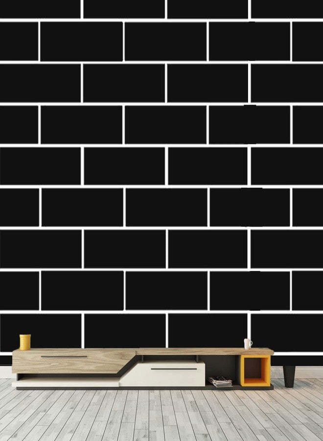 ARandNJ مجموعة قوالب ARandNJ للرسم على الجدران (عبوة واحدة، المقاس: 16 × 24 بوصة) - تصميم بنمط الطوب - قابلة لإعادة الاستخدام - تصميم يمكنك صنعه بنفسك - مناسبة لتزيين غرف المعيشة، غرف النوم، الصالات، المقاهي والمطاعم - Image 1