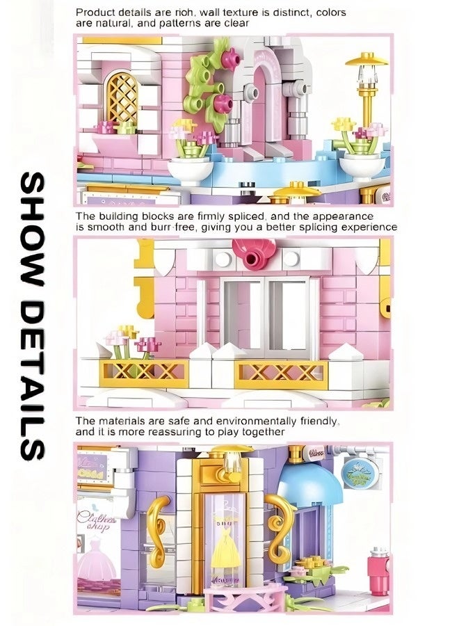 758PCS Princess Dream Costume Store Building Blocks, wildly popular building toys, immersive castle building toys for children, made of safe ABS material, educational and developmental gifts, exquisite gift box, the first choice for holiday gifts. - Image 3