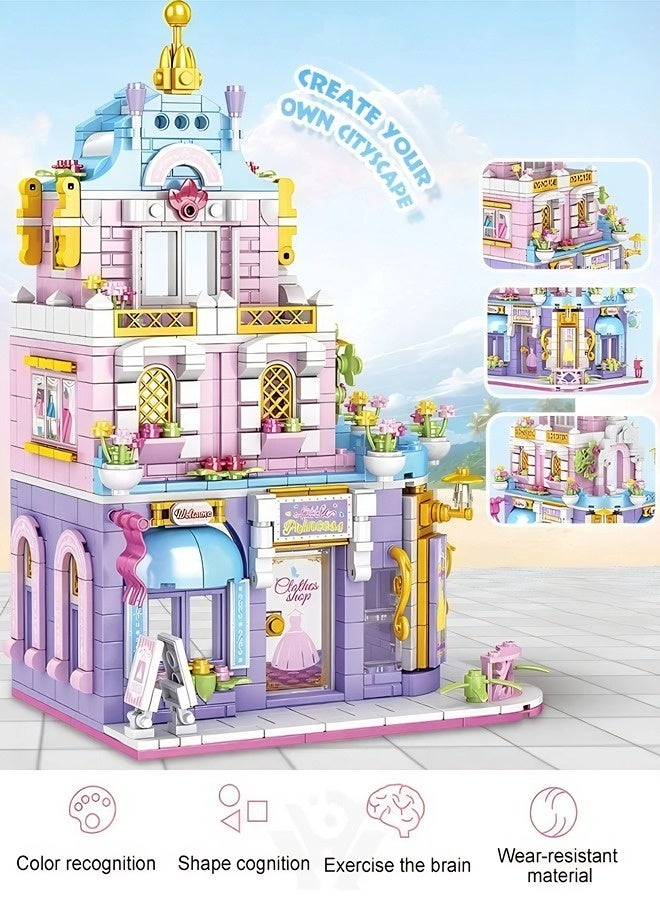 758PCS Princess Dream Costume Store Building Blocks, wildly popular building toys, immersive castle building toys for children, made of safe ABS material, educational and developmental gifts, exquisite gift box, the first choice for holiday gifts. - Image 4
