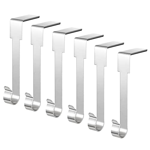 ARCHCRTC 6 Pcs Christmas Stocking Holders Mantel Hook Hangers Fireplace Hooks Hanger Christmas Stocking Hook Fireplace Hanger Grip for Christmas Party Decorations Silver 6 - Image 1