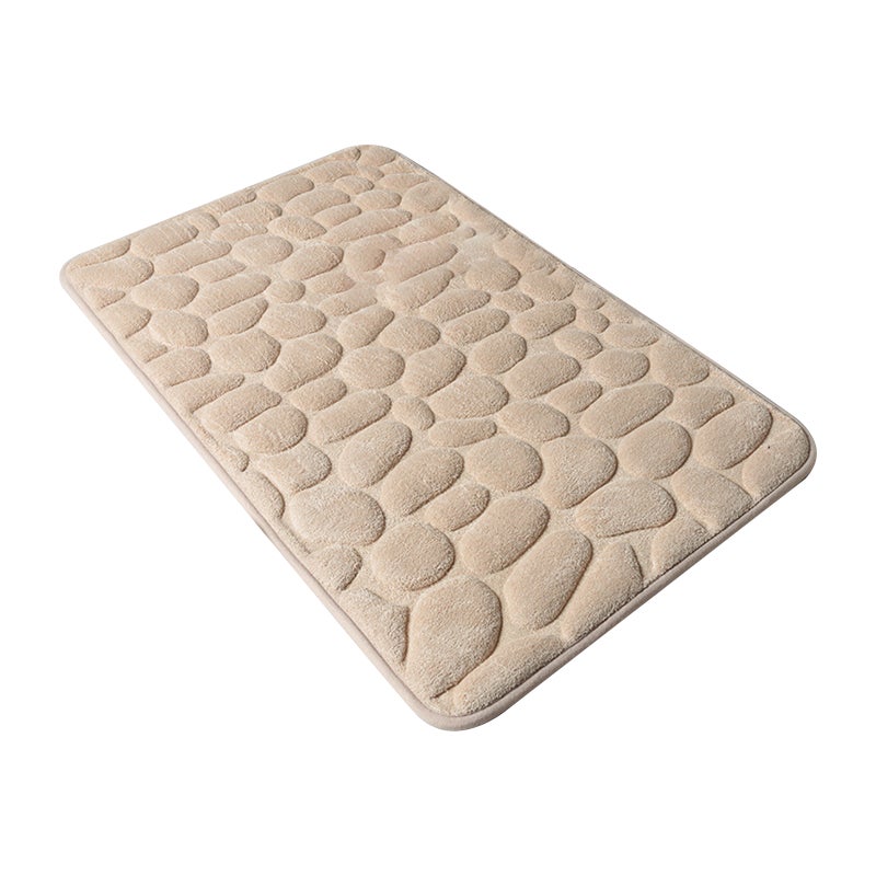 Bath Mat Cobblestone Embossed Soft Memory Foam Pad Floor Rug Non Slip Water Absorbent Door Mat Chair Mat Machine Washable Bathroom Rug Carpet 16 X 24 Inch - Image 1