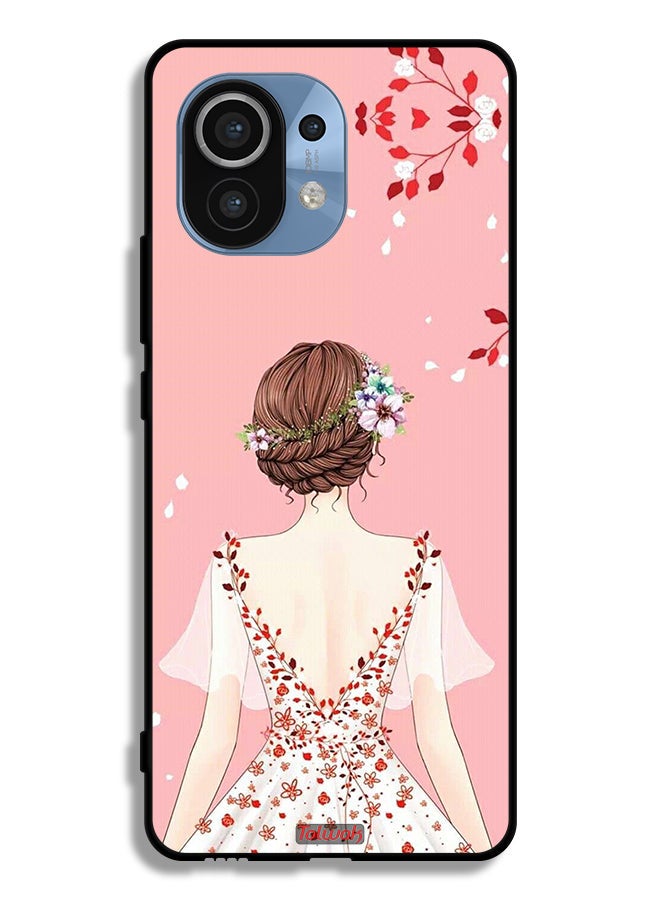 Tolwak Xiaomi Mi 11 Protective Case Cover Standing Girl Art - Image 2