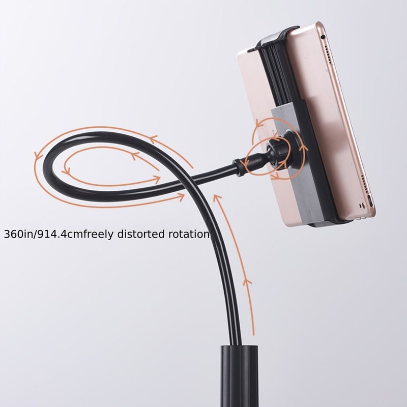 Universal Versatile Clamp Bracket 27.56 Inch Flexible Hose Stable Phone Tablet Holder Black - Image 2
