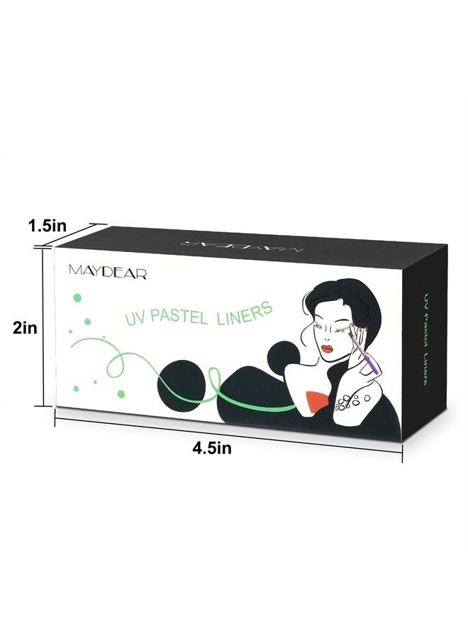 6 Colors Water Activated Eyeliner gel Set-UV Blacklight Body Face Paint Makeup – Dark Color Set