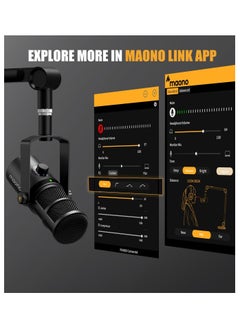 Maono Maonocaster PD400X USB/XLR Dynamic Microphone Gain Knob and Volume Control Studio Mic for Broadcast Recording Streaming Gaming Black  - Image 4