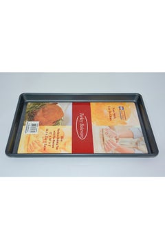 Homemaker Non-stick Medium Baking Pan, Flat Bottom, 38.1cm x 25.3cm x 2.6cm, Black  - Image 1