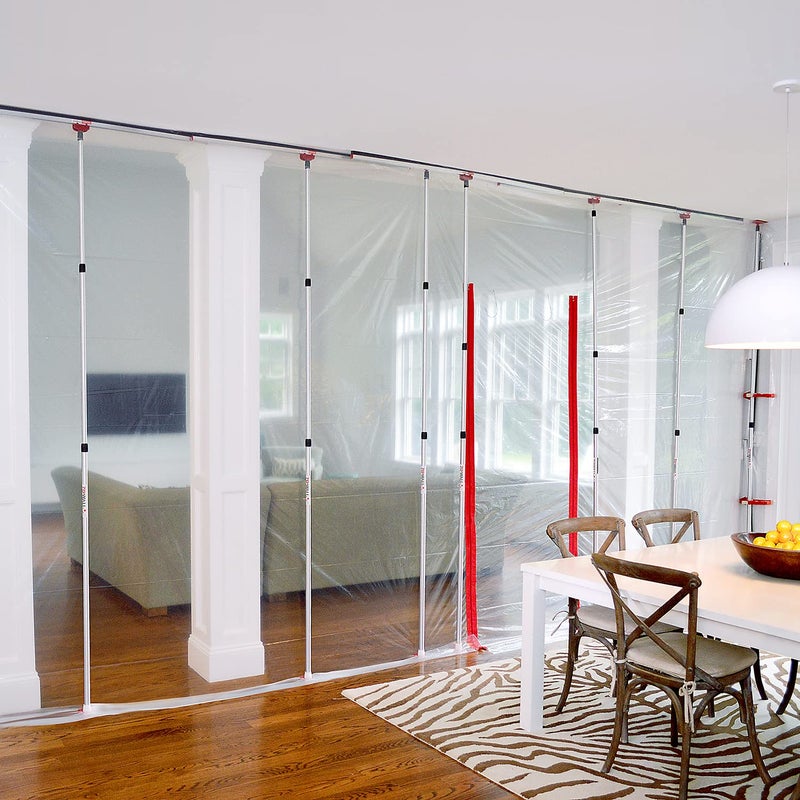 ZIPWALL سحاب ZipWall الثقيل للحواجز الغبارية، عبوة 2، HDAZ2، عبوة 2، أحمر - Image 5