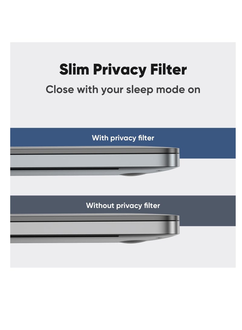 Magnetic Privacy Screen for MacBook Pro 14 inch (2021-2024, M1, M2, M3,M4), Model A3112/A3185/A3401/A2442/A2779/A2918/A2992, Detachable Screen Protector, Blue Light Blocking, Anti Glare Protector and Privacy Filter Shield - Image 5