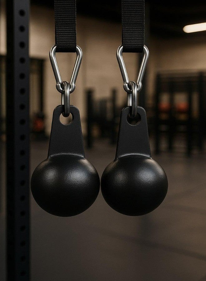 OBLO مقابض OBLO Cannonball لتمارين السحب وتقوية العضلات، أسود، طقم من قطعتين - Image 5