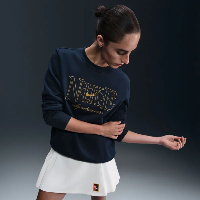 Nike Blue Women's Sportswear Club Fleece Sweatshirt for Women | Best Price UAE