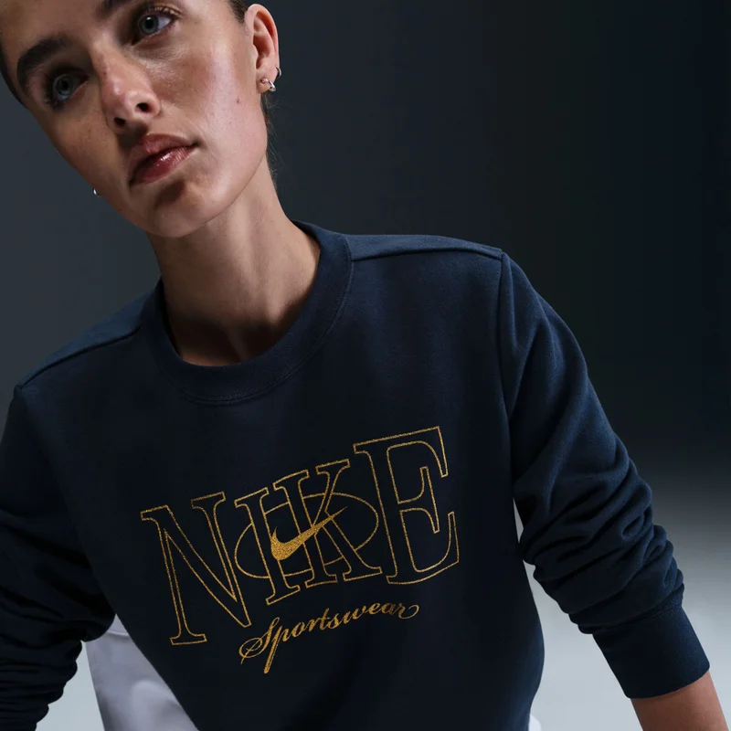 Nike Blue Women's Sportswear Club Fleece Sweatshirt for Women | Best Price UAE