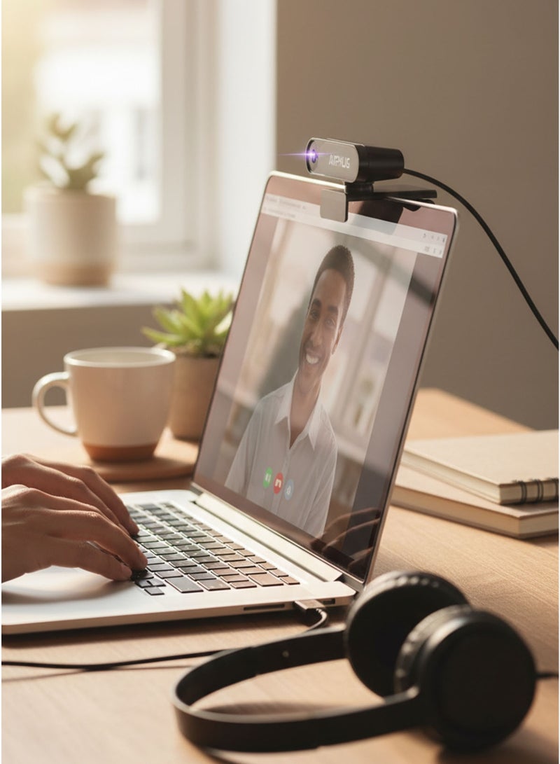 Airhug Ultra HD Webcam, High-Quality 1080p Video Streaming Webcam for Clear and Smooth Video Calls - Image 5