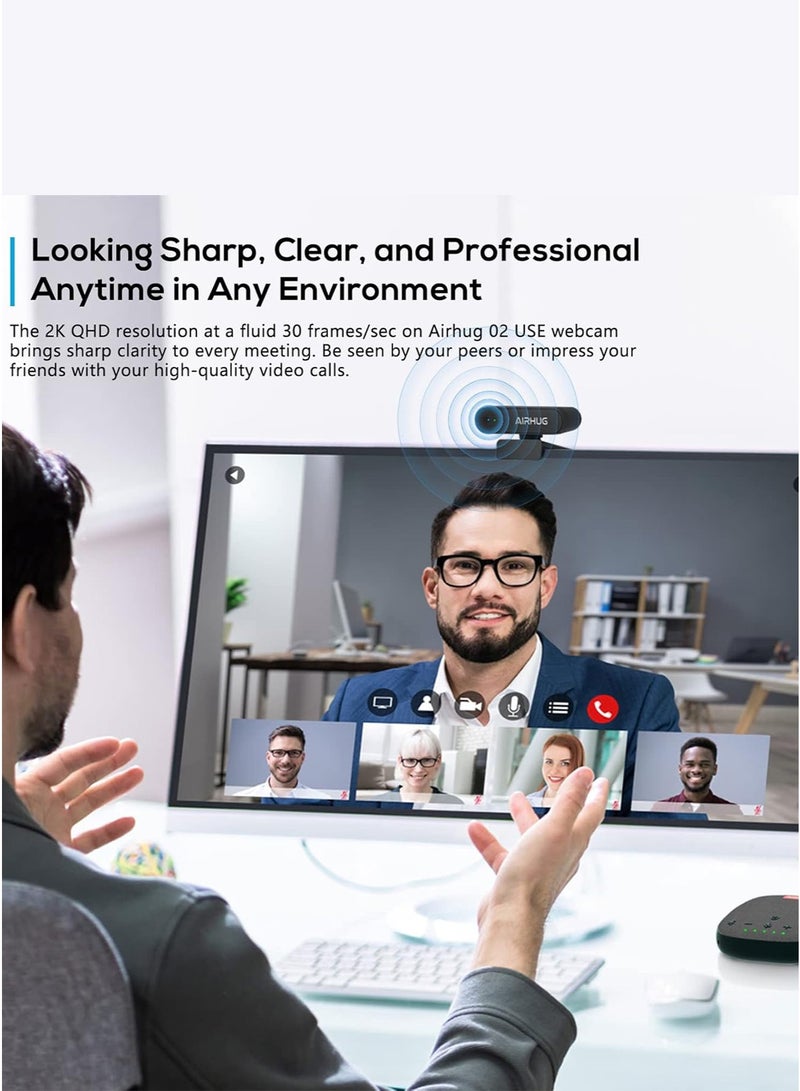 Airhug Ultra HD Webcam, High-Quality 1080p Video Streaming Webcam for Clear and Smooth Video Calls - Image 4