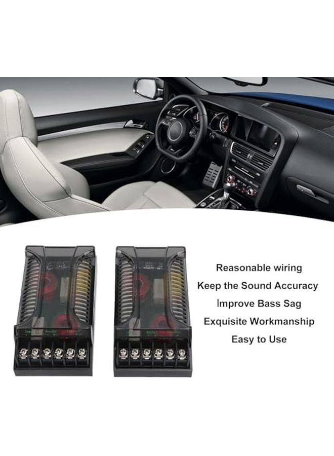 Universal 2 Way Car Audio Crossover Speaker Frequency Divider 2Pcs Heat Dissipation - Image 4
