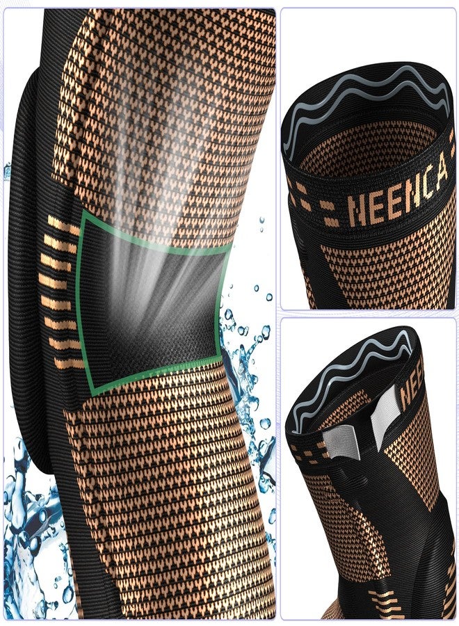NEENCA [2 Pack] Knee Brace, Knee Compression Sleeve Support with Patella Gel Pad & Side Spring Stabilizers, Medical Grade Knee Protector for Running, Meniscus Tear, Arthritis, Joint Pain Relief, Sport - Image 3