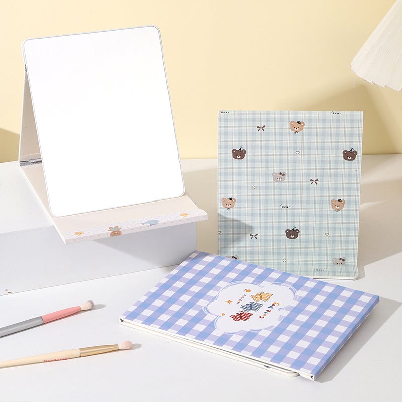 Binhongjia Cartoon Full-Screen Paper Mirror Student Ladies Copperplate Foldableing Table Mirror Makeup Mirror Portable Ultra-Thin Beauty Mirror - Image 4