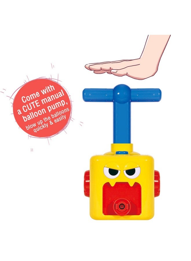 LiKee Balloon Powered Toys Monster Face Pump For 3+ Year Old Boys Girls, Car Racers Birthday Party Supplies Preschool Educational Science Stem Toys With Manual Balloon Pump For Kids - Image 2
