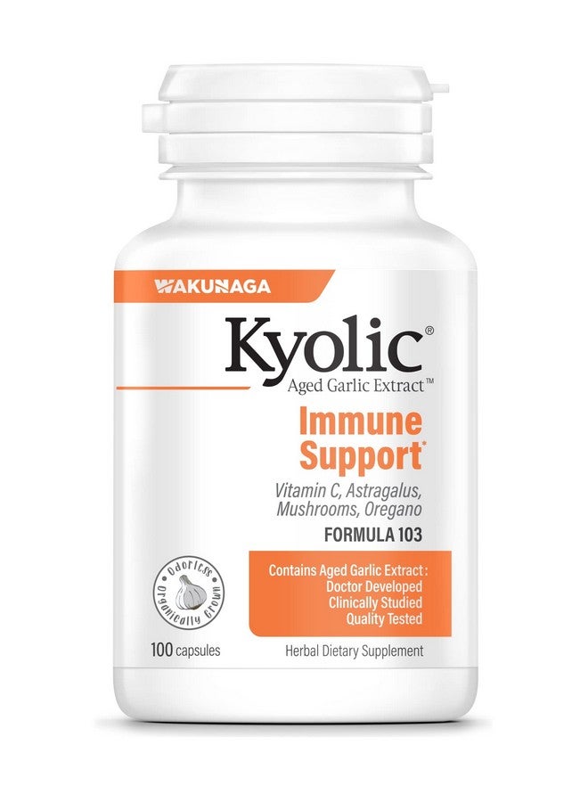 Kyolic Aged Garlic Extract Formula 103 Immune Support, 100 Capsules (Packaging May Vary) - Image 1