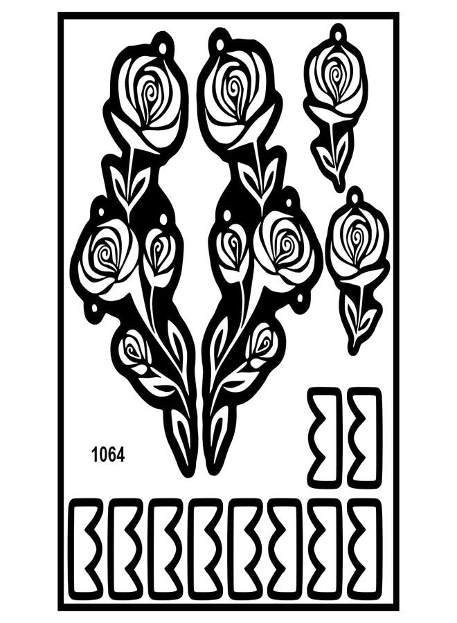 ORDERSHOCK Simple & Classy Backhand Mehndi Stencil Sticker For Party Look - Image 2