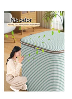 OASIS-TH 2 Packs Heavy Duty Extra Large Clothes Storage, Foldable Blanket Clothing Storage Bags with Lids and Reinforced Handle, Space Saving Moving Bags Heavy Duty  - Image 3