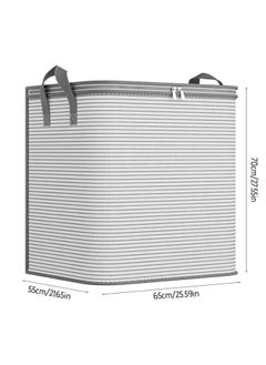 OASIS-TH 2 Packs Heavy Duty Extra Large Clothes Storage, Foldable Blanket Clothing Storage Bags with Lids and Reinforced Handle, Space Saving Moving Bags Heavy Duty  - Image 5