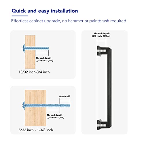 Ravinte Hardware 10 Pack Matte Black Cabinet Pulls, 5 Inch (128mm) Hole Center Zinc Alloy Drawer Handles for Kitchen Cabinets, Cupboards, Dressers, Square Solid Metal Hardware - Image 4