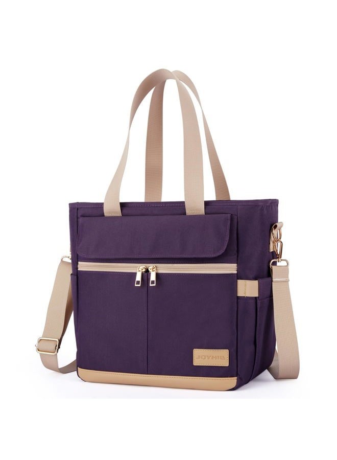 JOYHILL Lunch Bag for Women, Leakproof Insulated Lunch Box with Shoulder Strap, Adult Reusable Lunch Cooler Tote Bags for Work Picnic Camping School Beach, Purple - Image 1