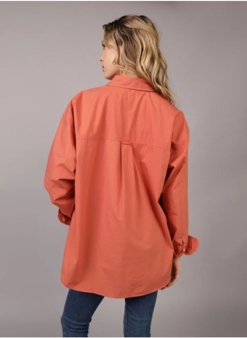 امريكان ايجل Pocket Detail Button Down Oversized Shirt