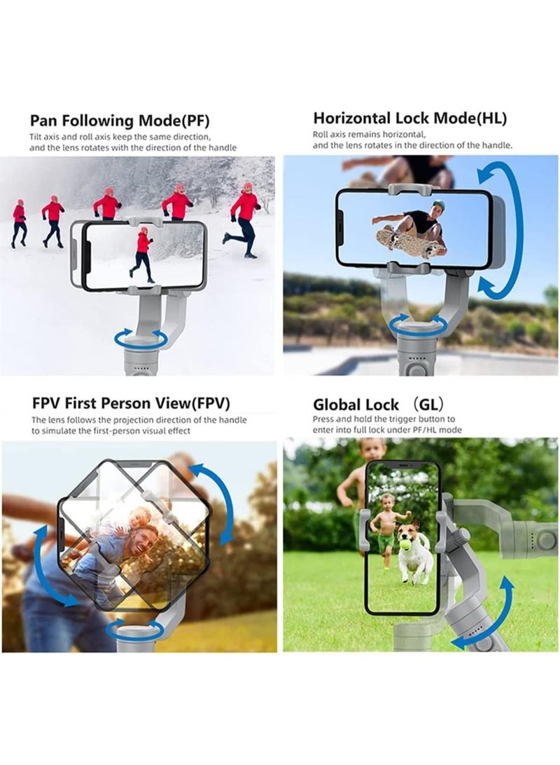 Merak One M1 3-Axis Smartphone Stabilizer – Foldable Gimbal, Anti-Shake, Auto Tracking, 2200mAh Battery – Ideal for Vlogging, Travel & Mobile Filming - Image 3