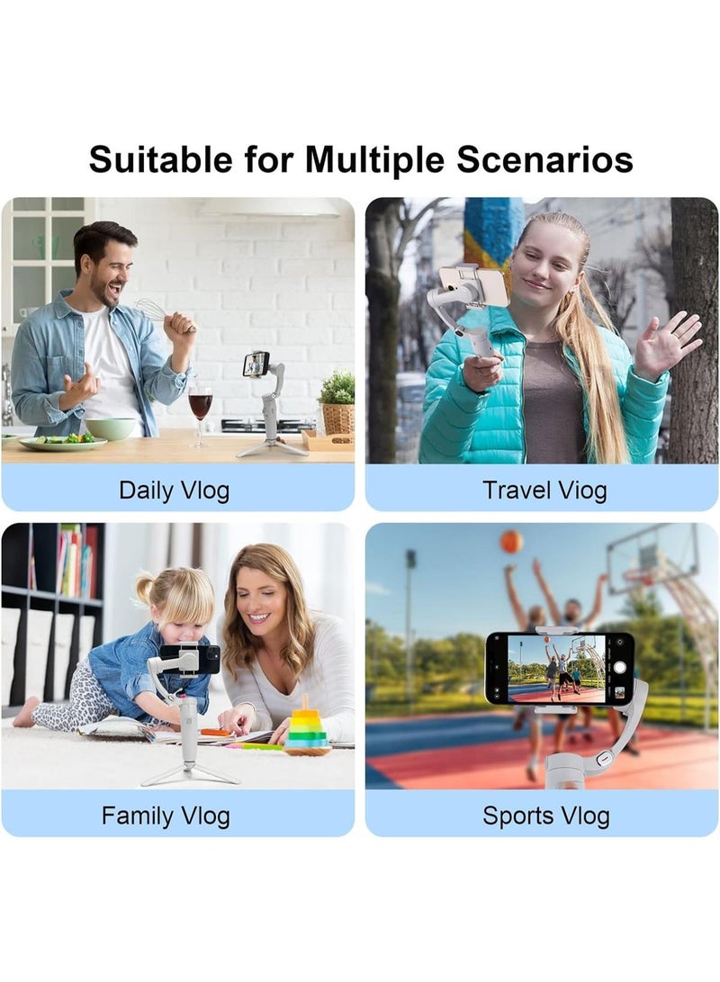 Merak One M1 3-Axis Smartphone Stabilizer – Foldable Gimbal, Anti-Shake, Auto Tracking, 2200mAh Battery – Ideal for Vlogging, Travel & Mobile Filming - Image 5