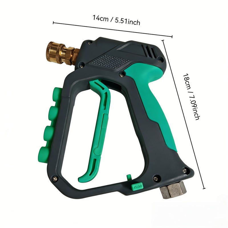High Pressure Washer Gun 4 Nozzles 2 Adapters Non Slip Handle Car Patio Garden - Image 5