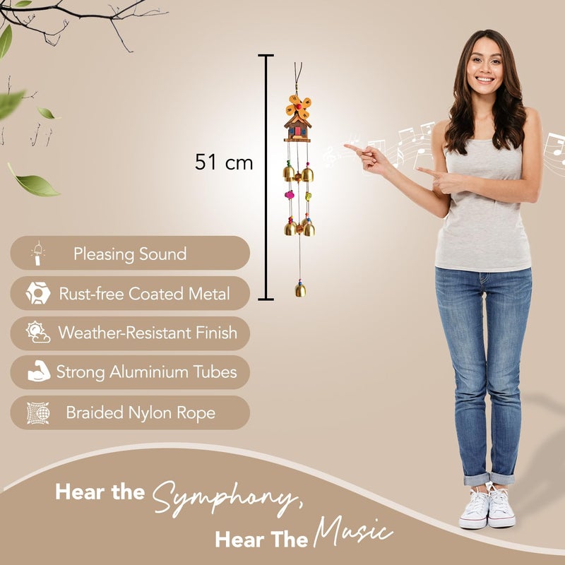 Ekhasa Ekhasa Positive Energy Aluminium Wind Chimes for Home Balcony Outdoor Garden Decoration Windchimes Bells for Vastu Feng Shui Serene Music Sound Positive Vibes Deep Tone Windchime for Gift  - Image 3